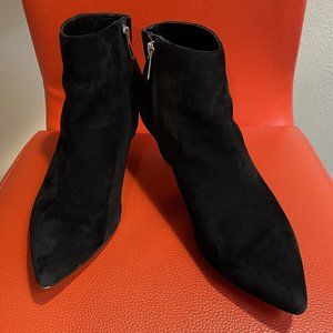 Sam Edelman Kinzey Pointed Toe Bootie Black Suede, size 8.5